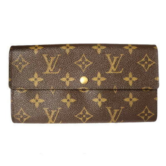 Louis Vuitton Porte Monnaie Long Wallet Bifold Monogram Brown - Picture 1 of 6